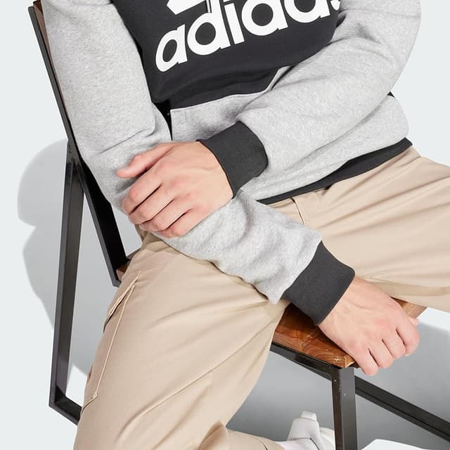 Thumbnail 4 de adidas Essentials Fleece Hoodie talla L Tall, blanco/negro