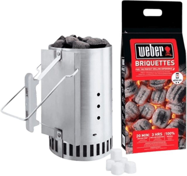 Imagen de Weber Anzündkamin-Set Groß – 2 kg Briketts en OfertitasTOP