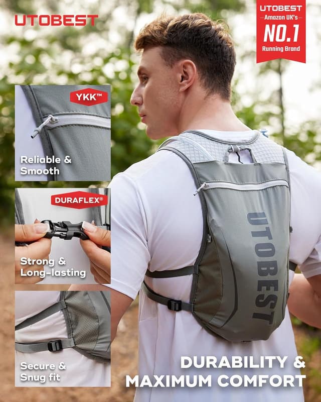 Detalle 2 de UTOBEST Trinkrucksack 5L Laufweste