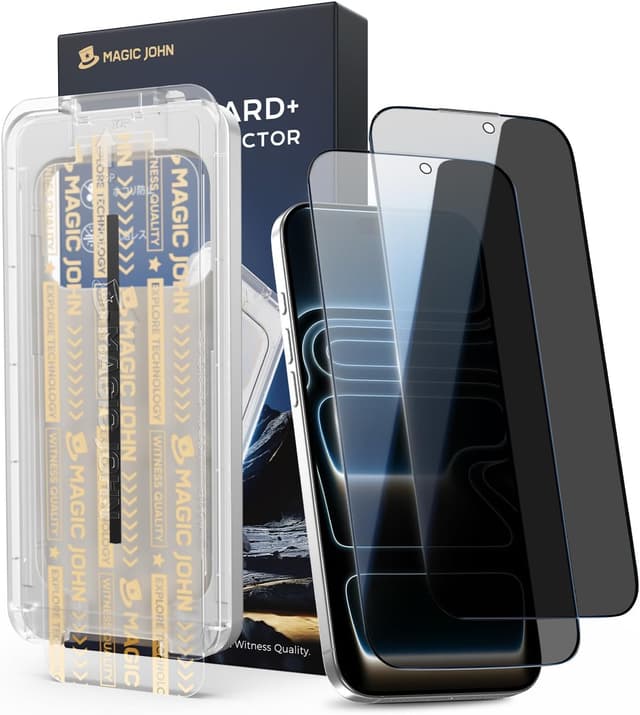 Detalle de iPhone 17 Pro privacy screen protector