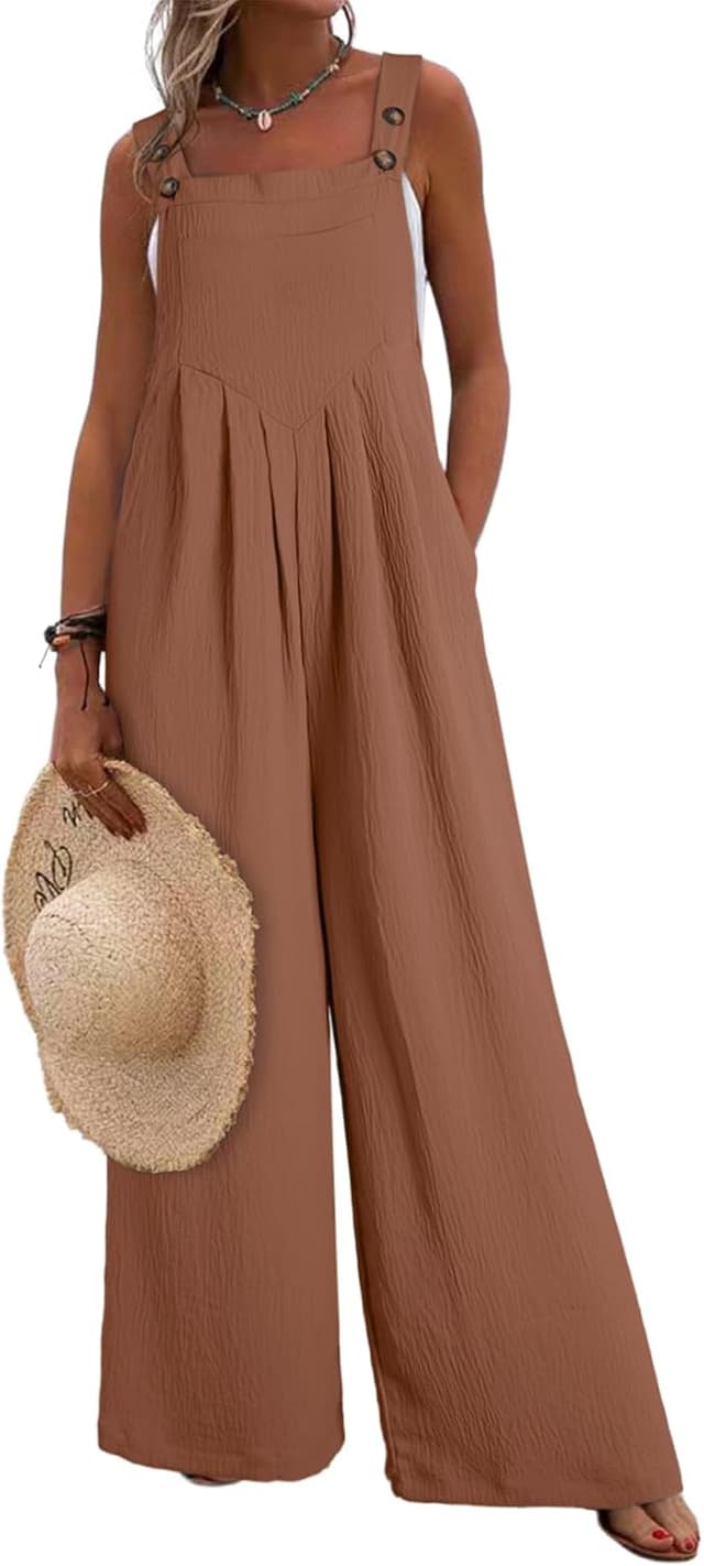 Detalle 1 de Dokotoo wide leg overalls jumpsuit for women