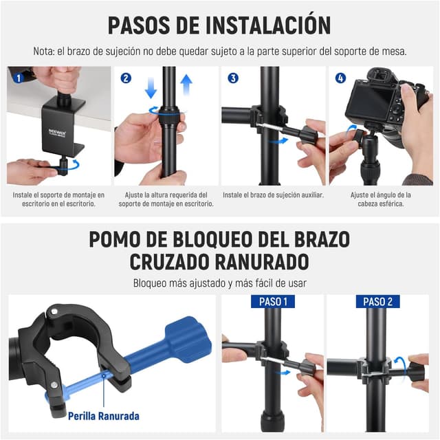 Thumbnail 8 de NEEWER TL253A - Soporte de Mesa Telescópico para Cámara