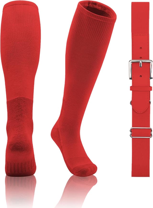 Thumbnail 6 de QBK Toddler Baseball Socks & Belt Combo Set (2T–5T) for T-Ball, Baseball, and Softball