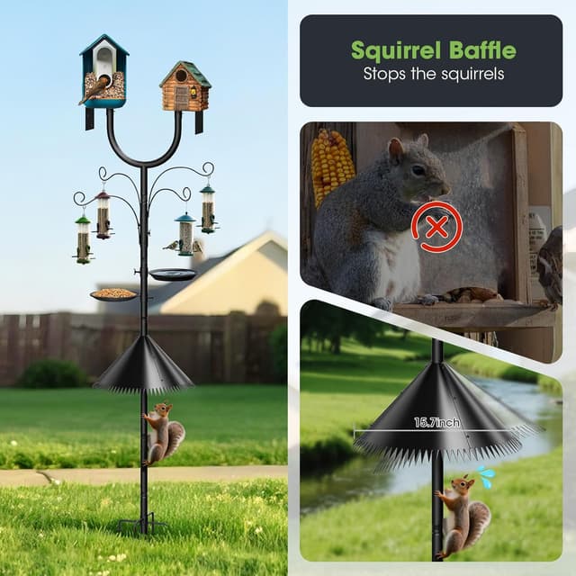 Detalle 2 de MQHUAYU squirrel proof bird feeder stake