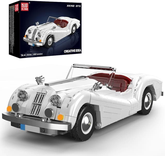 Detalle de Mould King 10236 – Kit de construction d’une voiture de sport classique (1302 pièces) version statique, dès 14 ans