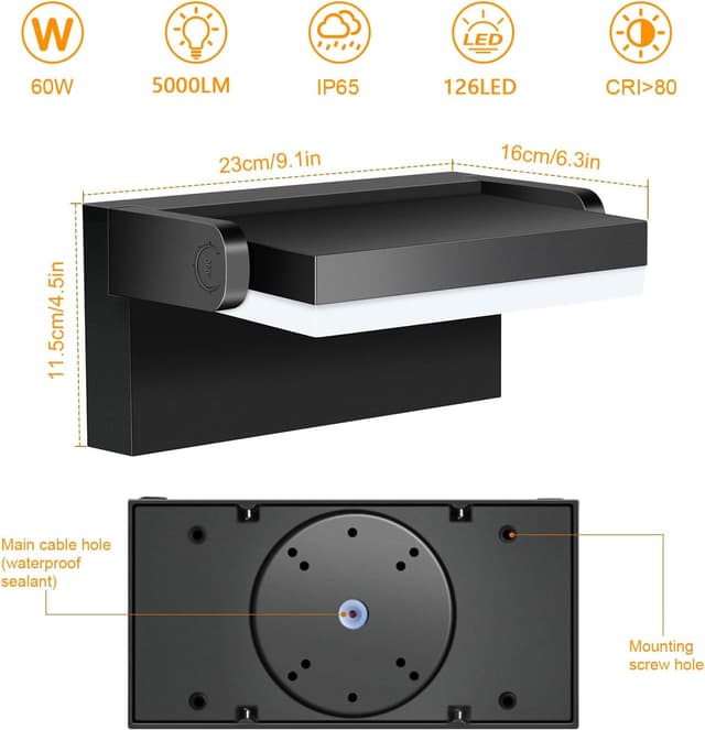 Thumbnail 3 de LEDMO 60W Aplique Pared Rotativo IP65 para Exterior 🌟