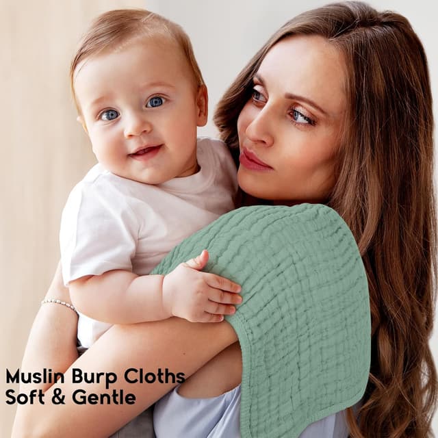 Detalle de Unnivoll muslin burp cloths 50x25cm 6 pack