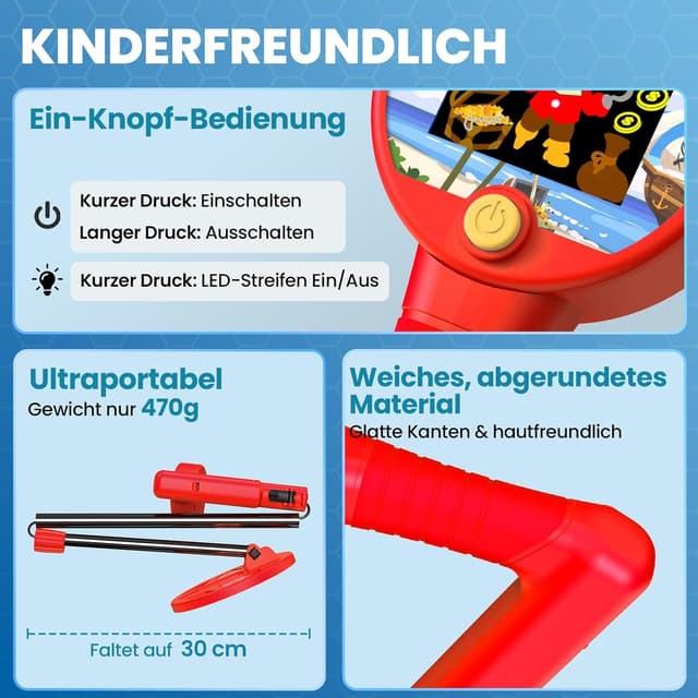 Detalle 1 de DR.ÖTEK Metalldetektor Kinder mit 6" Spule