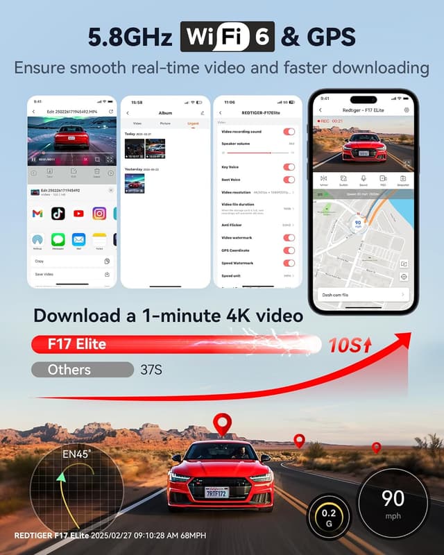 Thumbnail 5 de REDTIGER F17 Elite 4K Dash Cam