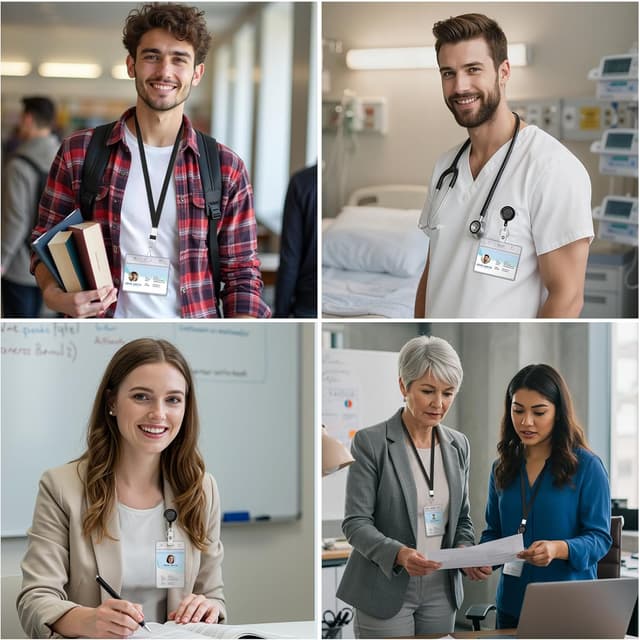 Thumbnail 5 de 3 Set Lanyards Retractable Badge Reels 23.6in