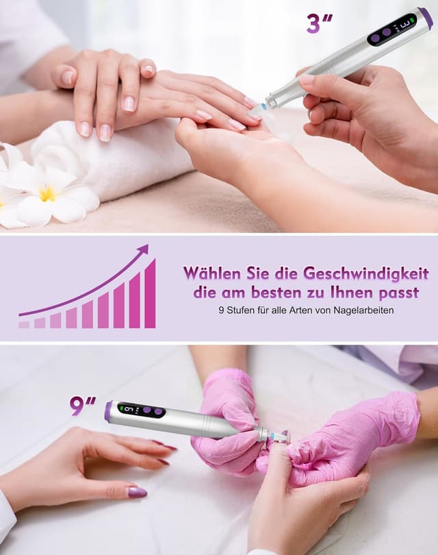 Thumbnail 2 de Fofile Nagelfräser Kabellos 12‑in‑1