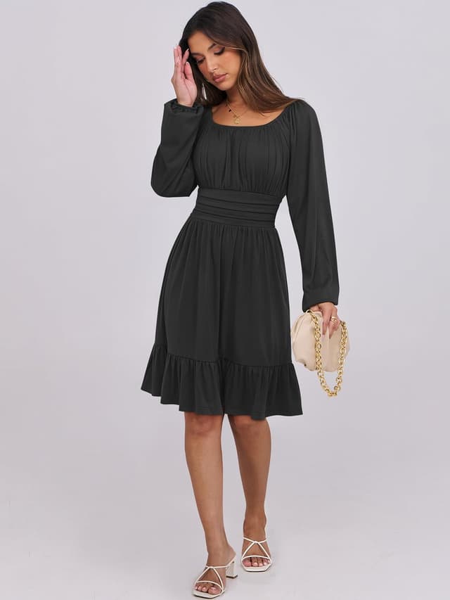 Thumbnail 5 de ANRABESS Long Sleeve Square Neck Dress