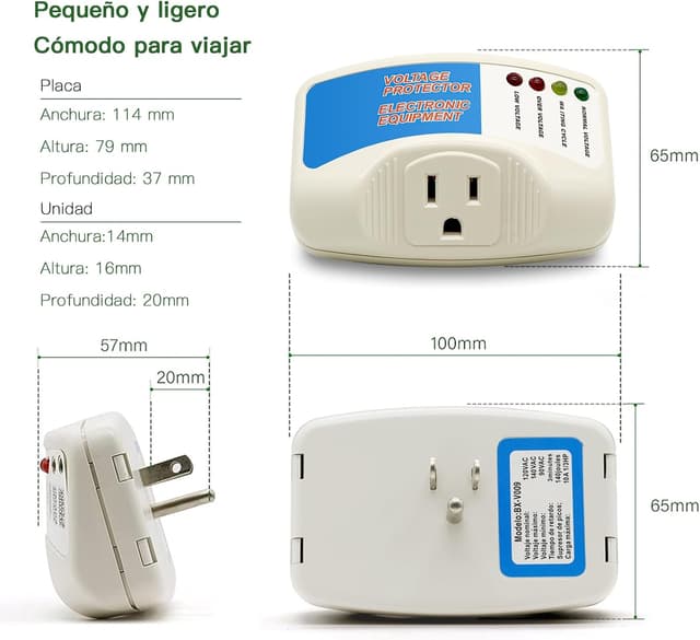 Thumbnail 6 de BSEED Surge Protector for Home Appliances (Single Outlet, 120V/15A, 1875W) — 2 Pack