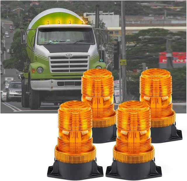 Detalle de Xprite 30 LED Amber Forklift Beacon Strobe Light (10-110V) – 4-Pack