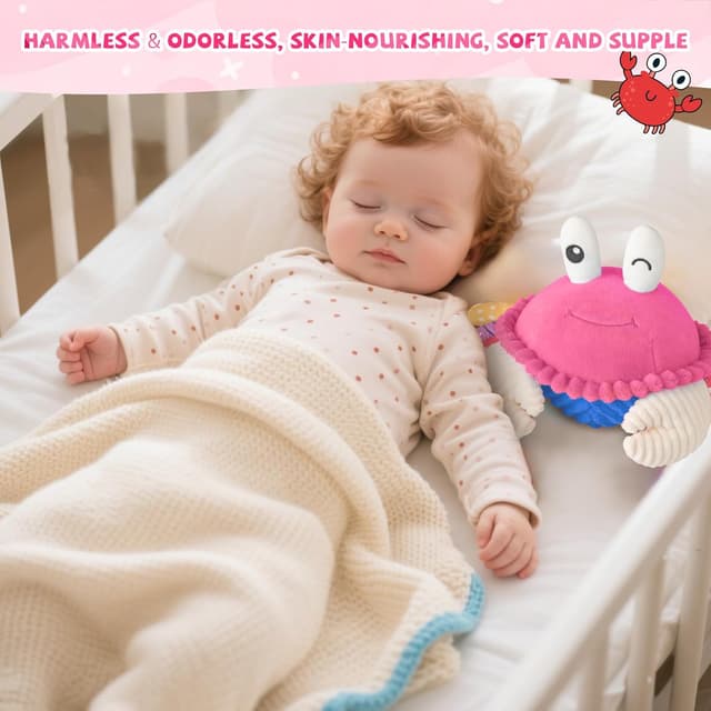 Detalle de SAIMAND Dancing Crab Baby Toys (6–12 months) Musical Crawling Crab with Music, Record & Replay – Pink