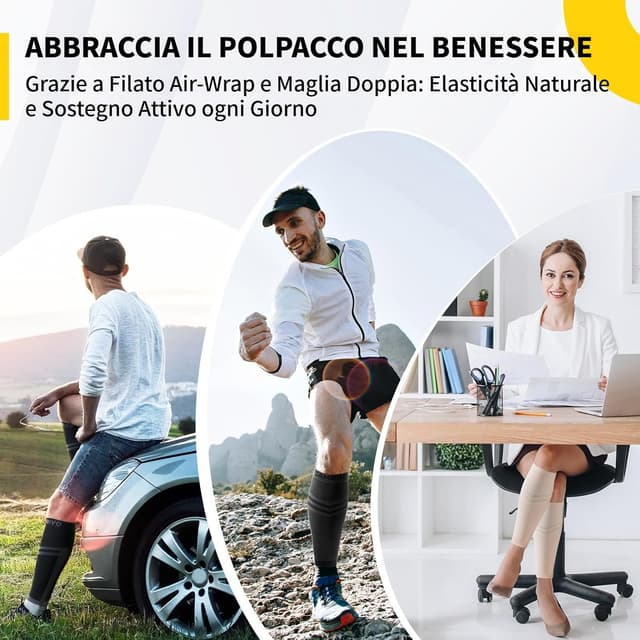 Thumbnail 5 de CAMBIVO Polpaccera Compressione 2x Calze Graduata