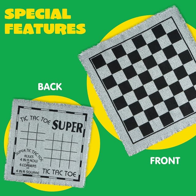 Detalle 2 de Vintage Giant 3-in-1 Checkers Game, 24 Chips ♟