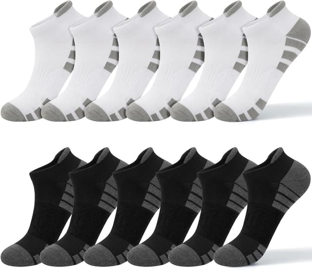 Thumbnail 6 de Quoboquo Chaussettes de sport respirantes en coton pour homme (chaussettes courtes antidérapantes)