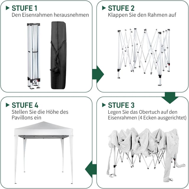 Detalle de TactFire Pavillon 2x2 m Faltpavillon