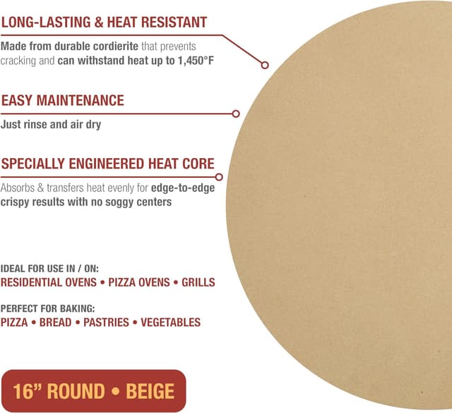 Thumbnail 1 de Old Stone Round Pizza Stone 16-Inch