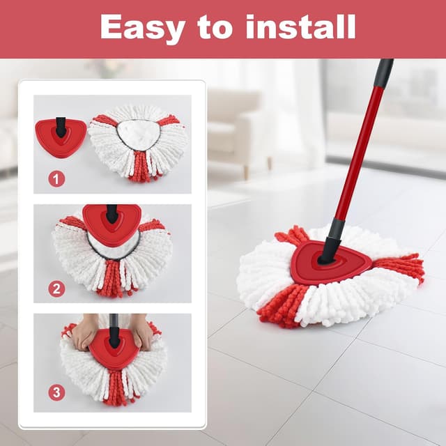 Detalle 2 de DLAIMI spin mop replacement heads 4 pack