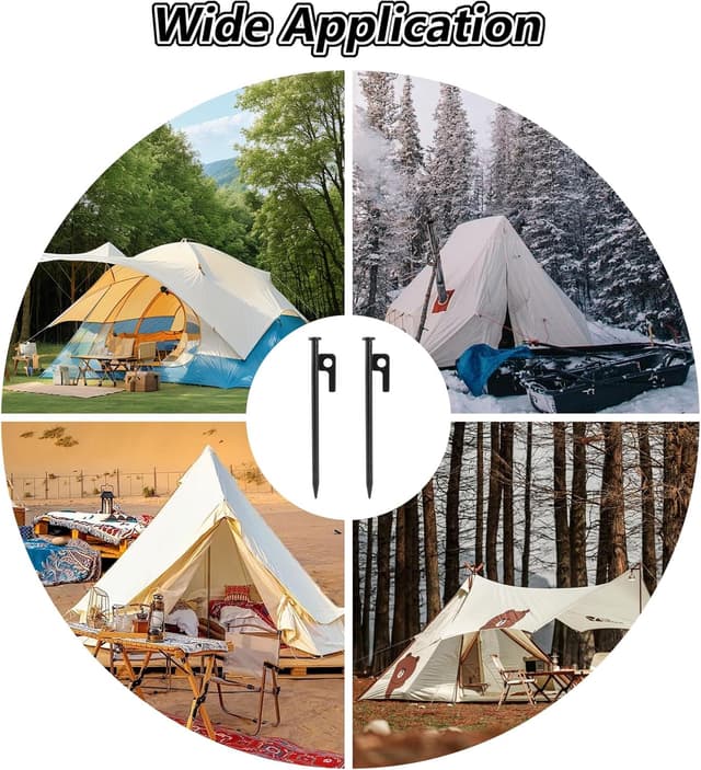 Thumbnail 6 de MIVIDE Zelt Heringe Stahl 20 cm