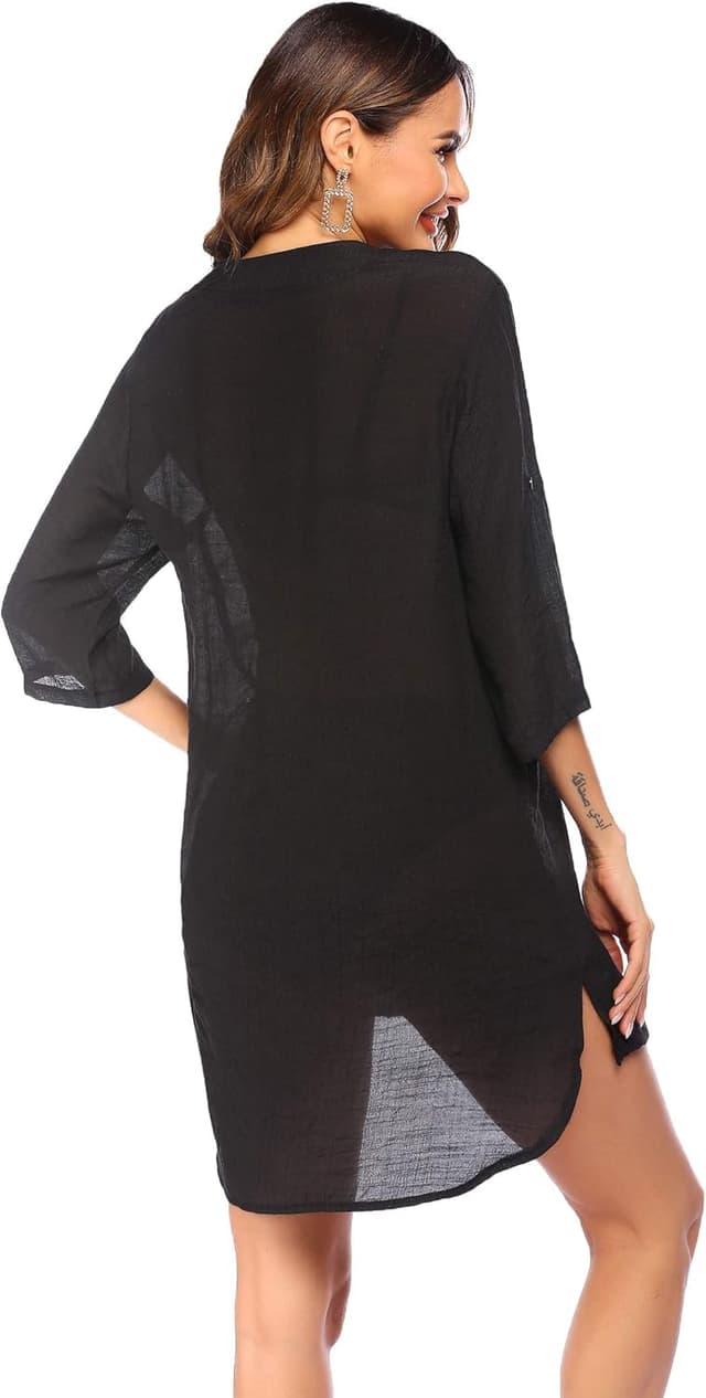 Detalle 2 de Robe de plage femme Ekouaer, taille S à XXXL