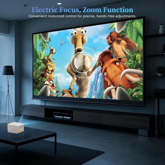 Detalle de POYBPCY Videoprojecteur 16000 Lumen 200"