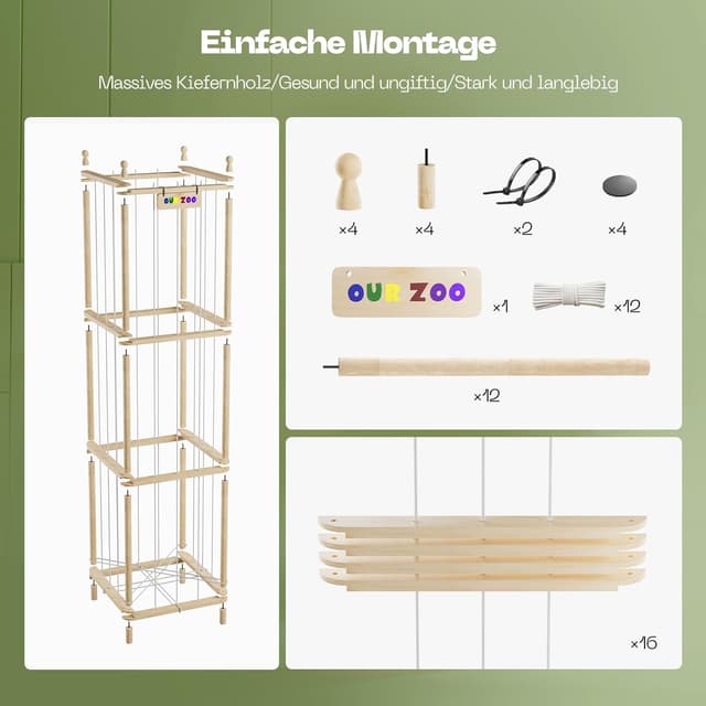 Thumbnail 6 de Holz Kuscheltier Aufbewahrung 135×40×40