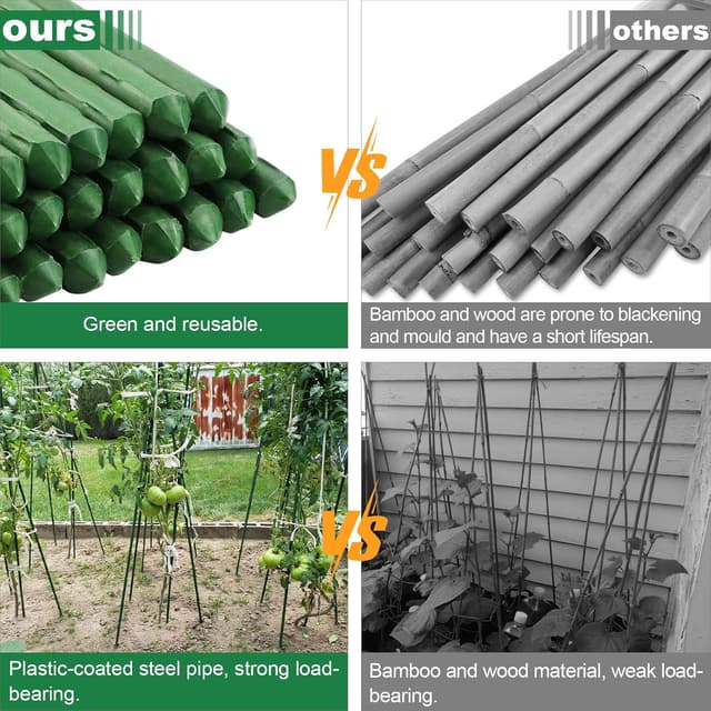 Detalle 2 de VonLux 40cm 30Pcs Plant Stakes Kit with Trellis Connector Clips and Plant Ties