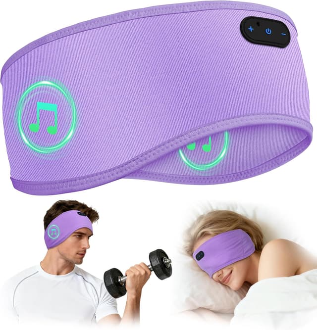 Detalle de MUSICOZY Sleep Headphones Bluetooth Headband (Ultra-thin speakers) for side sleepers