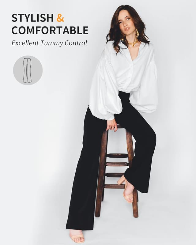 Thumbnail 4 de Cambivo Ladies Stretch Bootleg Trousers