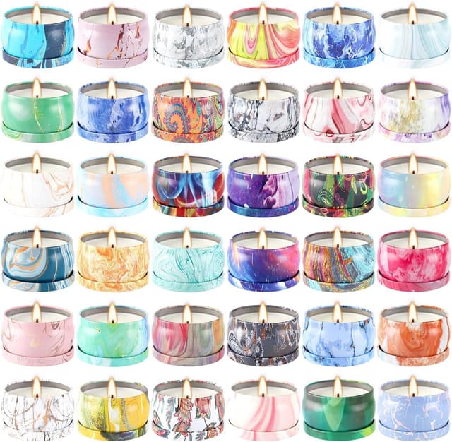 Detalle de LIVEN Scented Candle Gift Set 36 Pack