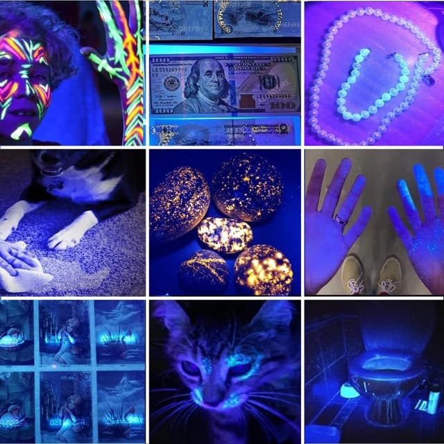 Detalle 2 de Alonefire SV94 365nm Small UV Torch Light (3W) – USB-C rechargeable mini blacklight