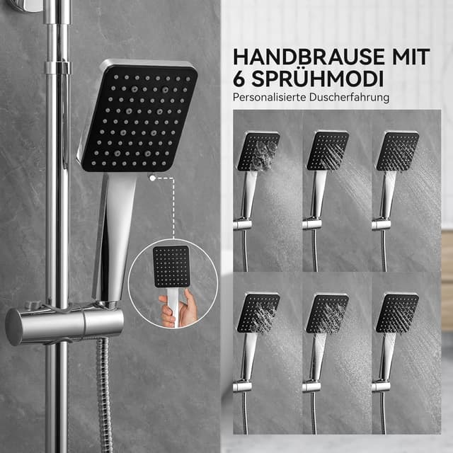 Thumbnail 4 de Auralum Thermostat Regendusche Komplettset 30 cm Dusche