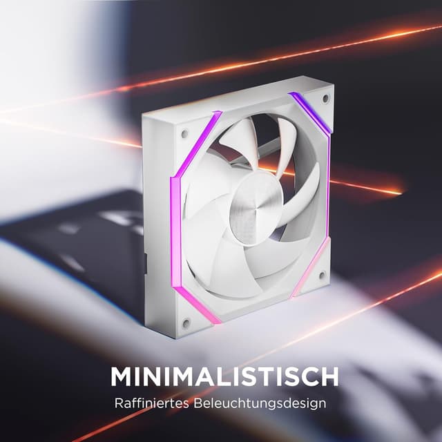 Detalle 2 de AsiaHorse Nyota-A12 RGB PC-Lüfter 120 mm (3er-Set) mit ARGB & PWM