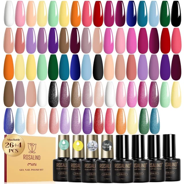Detalle de ROSALIND 30pcs Gel Nail Set ๐จ