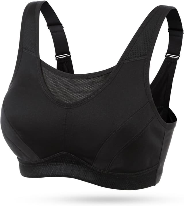 Detalle 2 de Wingslove Soutien-gorge de sport grande taille sans armatures, impact élevé, bretelles réglables