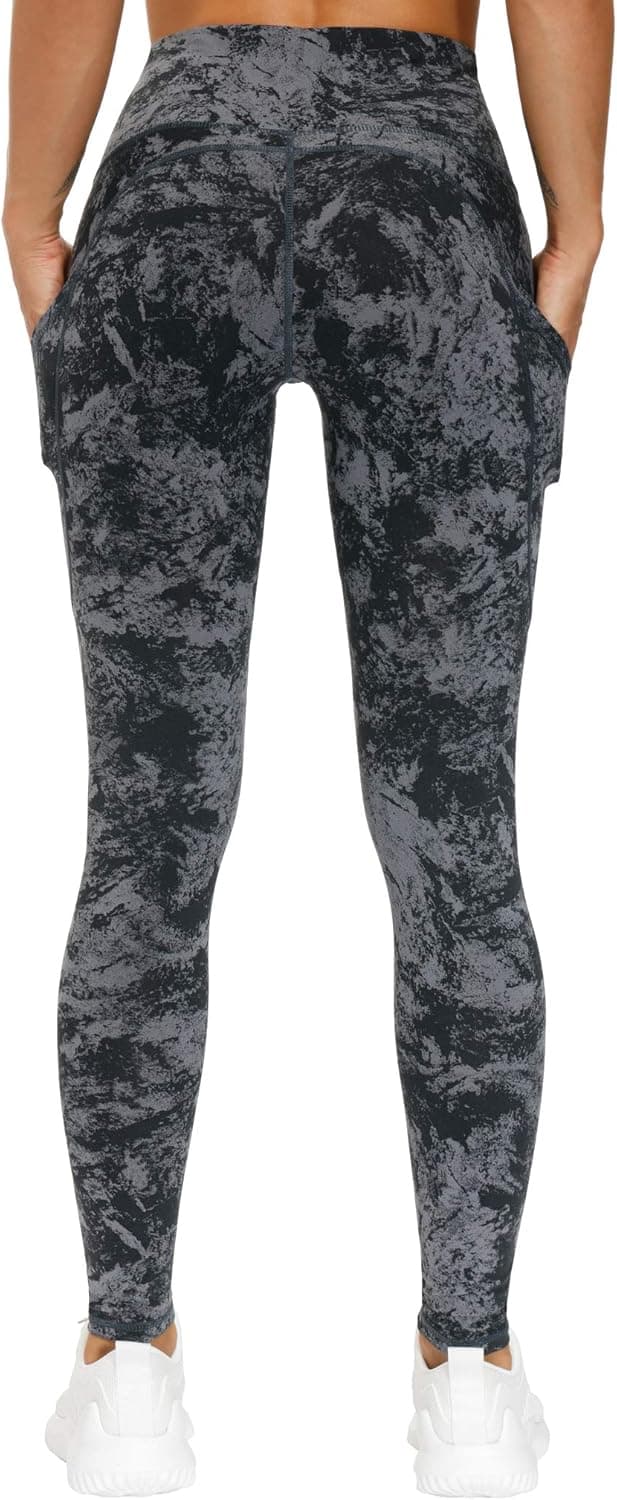 Detalle de THE GYM PEOPLE Thick High Waist Yoga Pants with Pockets (Tummy Control) for Women