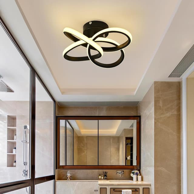 Thumbnail 2 de Plafón LED 36W Moderna Flor🌸 Luz Cálida 3000K Negro