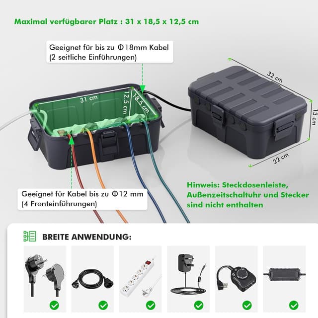 Detalle 2 de RESTMO wasserdichte Kabelbox für IP54