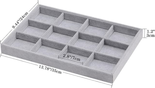 Thumbnail 6 de Emibele Organizador de Joyas con 12 Compartimentos, Gris 💍
