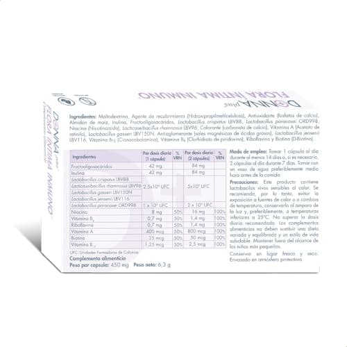 Detalle 2 de DonnaPlus Flora Íntima Inmuno 14 cápsulas — complemento íntimo