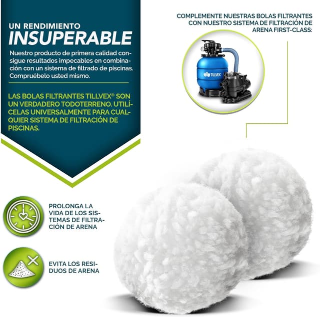 Thumbnail 4 de tillvex® Bolas de filtro 1400 g para piscina