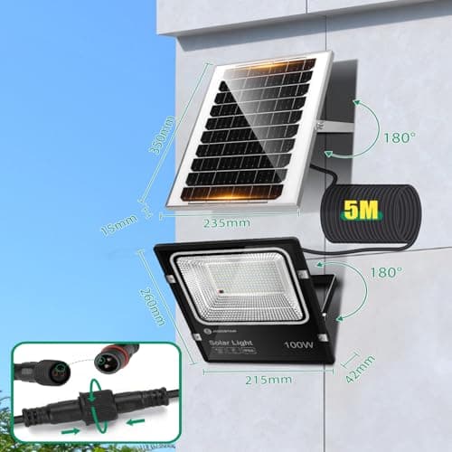 Thumbnail 6 de Aigostar foco solar exterior con mando a distancia y batería 8000 mAh (cable 5 m) regulable 3000/4000/6500K