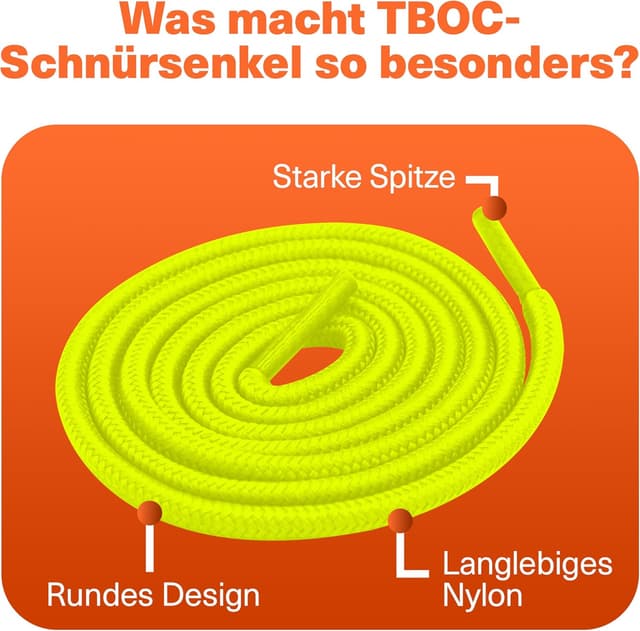 Thumbnail 2 de TBOC Schnürsenkel Rund Schuhbänder 90–140 cm