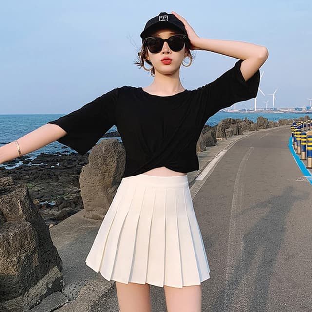 Thumbnail 3 de DRESHOW Pleated High Waist Mini Skirt