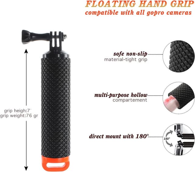 Detalle 2 de Geila Waterproof Floating Hand Grip Tripod Stick Handle Mount for Water Sports