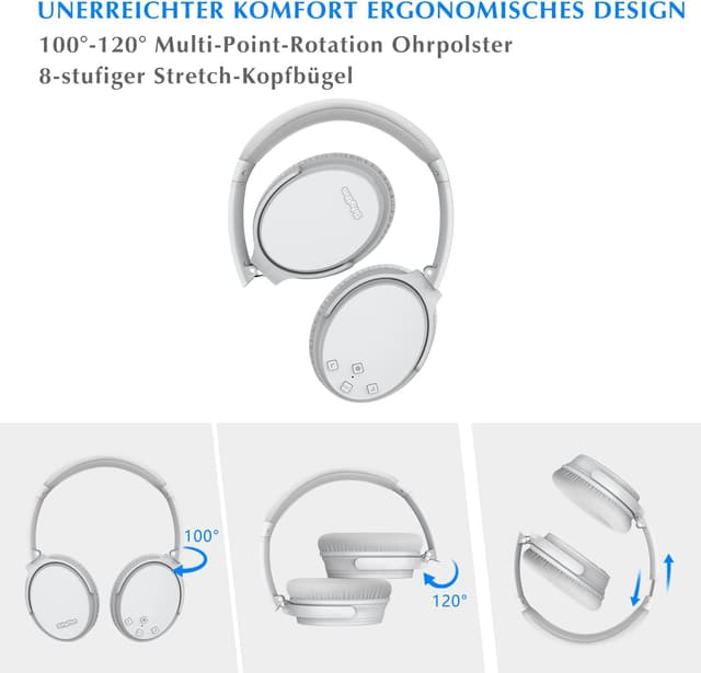 Thumbnail 6 de Srhythm NC35 Bluetooth ANC Kopfhörer 50+ Std