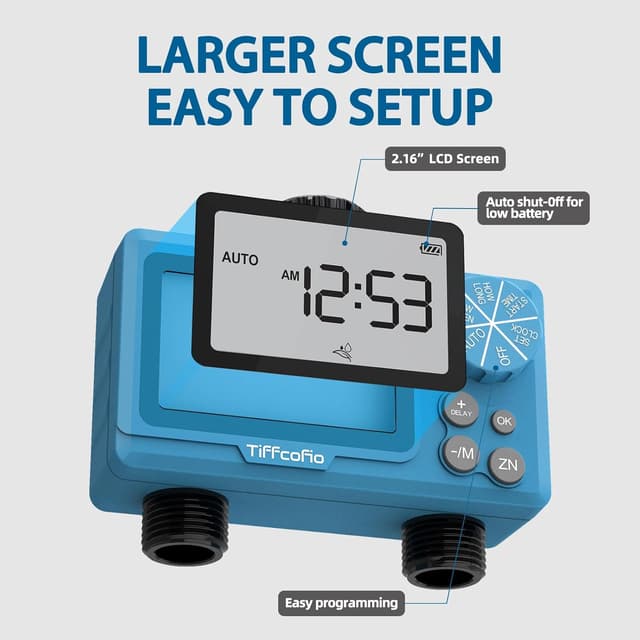 Thumbnail 2 de TiFFCOFiO Outdoor Sprinkler Timer 2-Outlets